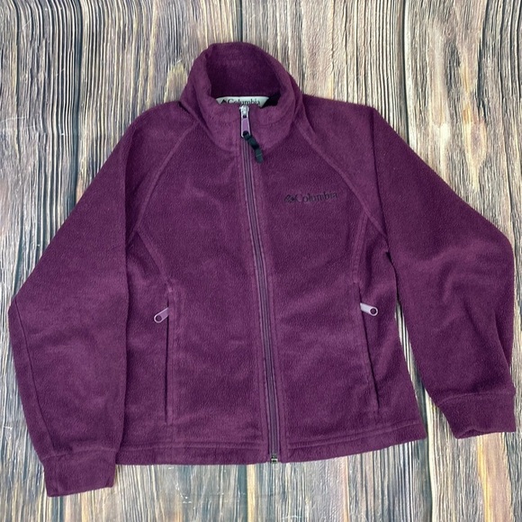 Columbia Purple Fleece Zip-up Jacket - Picture 1 of 6